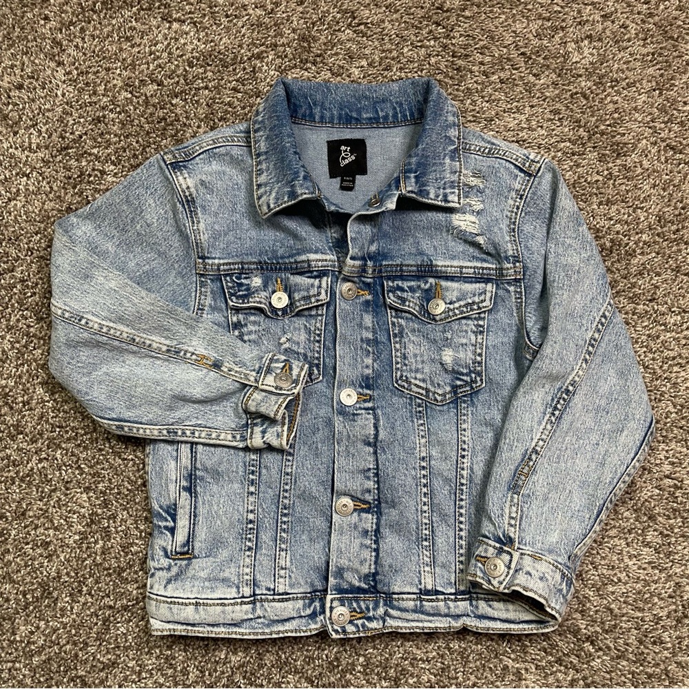 Art Class Distressed Acid Wash Denim Trucker Jacket Kid Size S (6/7)